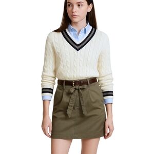 Banana Republic Belted Paperbag Mini Skirt 4 Olive Green Forest Preppy Academia